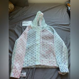 louis vuitton monogram gradient mesh blouson